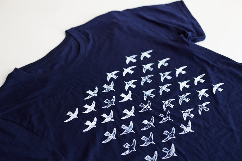 Bird Cluster Blue T-Shirt
