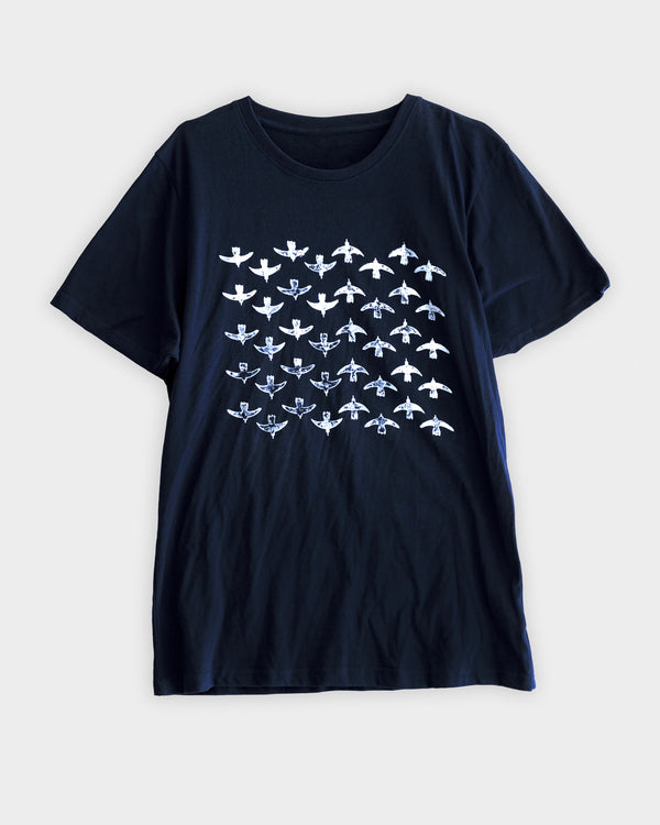 Bird Cluster Blue T-Shirt